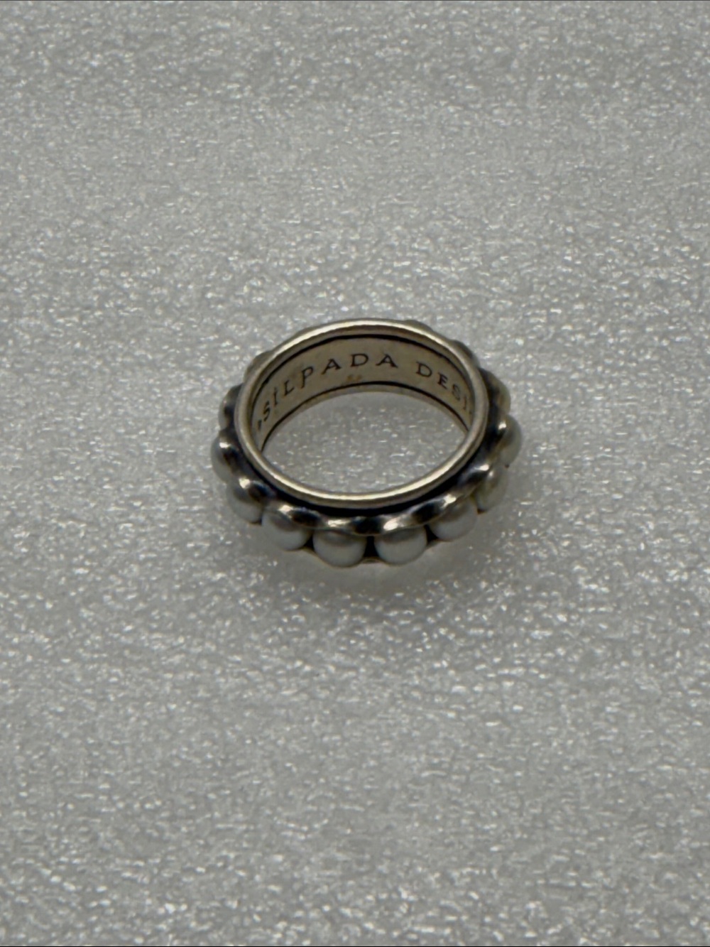 Silpada 925 Sterling Silver Pearl Round About Ring R2209 Size 7